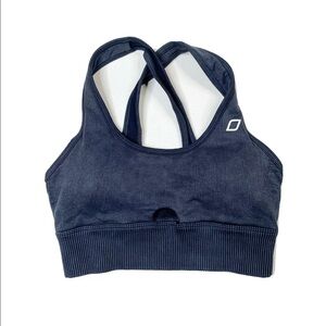 Lorna Jane Sports Bra Keyhole Grey Size XXS